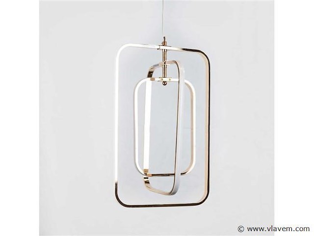 Led hanglamp . 5835/3 . 45w . zilver . in hoogte verstelbaar . rechthoekig design - afbeelding 3 van  3