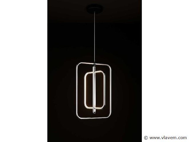 Led hanglamp – 5835/3 – 45w – zilver – in hoogte verstelbaar – rechthoekig design - afbeelding 2 van  3