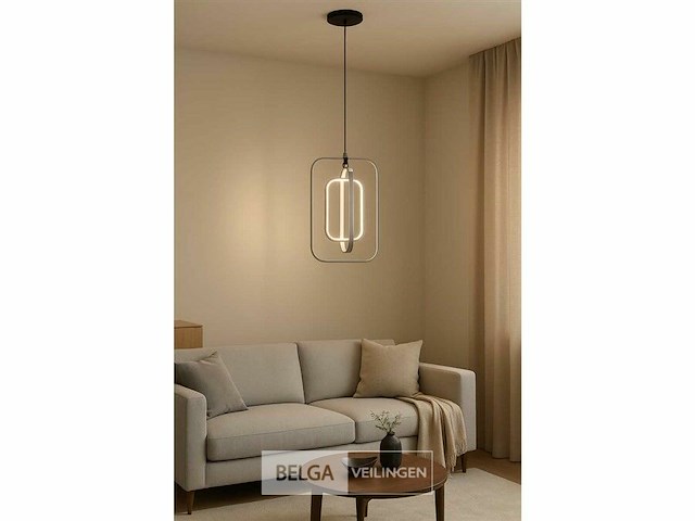 Led hanglamp – 5835/3 – 45w – zilver – in hoogte verstelbaar – rechthoekig design - afbeelding 2 van  4