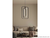 Led hanglamp . 5835/3 . 45w . zwart . in hoogte verstelbaar . rechthoekig design - afbeelding 2 van  3