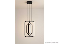 Led hanglamp . 5835/3 . 45w . zwart . in hoogte verstelbaar . rechthoekig design - afbeelding 3 van  3