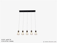 Led hanglamp – b029/5 – 3000k – warm wit – 600 mm – in hoogte verstelbaar – zilver - afbeelding 3 van  4