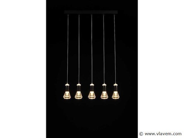 Led hanglamp – b029/5 – 3000k – warm wit – 600 mm – in hoogte verstelbaar – zilver - afbeelding 4 van  4
