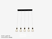 Led hanglamp – b029/5 – 3000k – warm wit – 600 mm – in hoogte verstelbaar – zilver - afbeelding 4 van  5