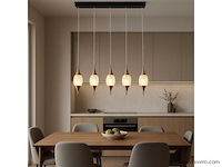 Led hanglamp – b040/5 – 3000k – warm wit – 600 mm – in hoogte verstelbaar – zilver - afbeelding 2 van  4