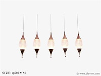 Led hanglamp – b040/5 – 3000k – warm wit – 600 mm – in hoogte verstelbaar – zilver - afbeelding 3 van  4