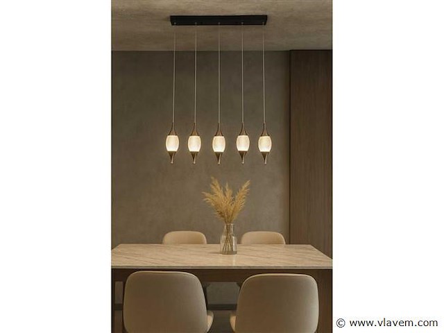 Led hanglamp – b040/5 – 3000k – warm wit – 600 mm – in hoogte verstelbaar – zilver - afbeelding 4 van  4