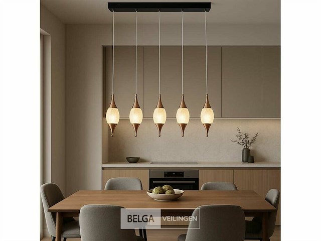 Led hanglamp – b040/5 – 3000k – warm wit – 600 mm – in hoogte verstelbaar – zilver - afbeelding 3 van  5