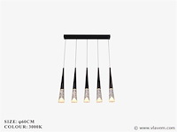 Led hanglamp – b043/5 – 3000k – warm wit – 600 mm – in hoogte verstelbaar – zilver - afbeelding 3 van  4