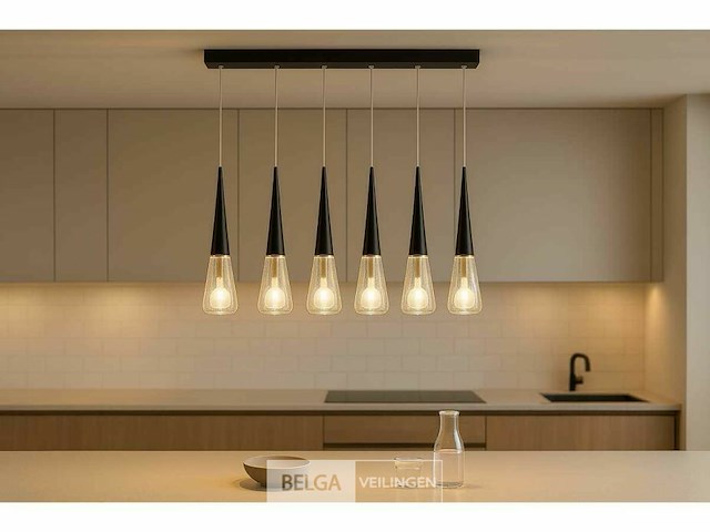 Led hanglamp – b043/5 – 3000k – warm wit – 600 mm – in hoogte verstelbaar – zilver - afbeelding 1 van  5