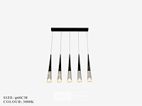 Led hanglamp – b043/5 – 3000k – warm wit – 600 mm – in hoogte verstelbaar – zilver - afbeelding 4 van  5