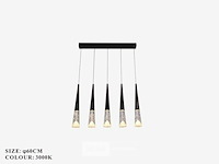 Led hanglamp – b043/5 – 3000k – warm wit – 600 mm – in hoogte verstelbaar – zilver - afbeelding 4 van  5