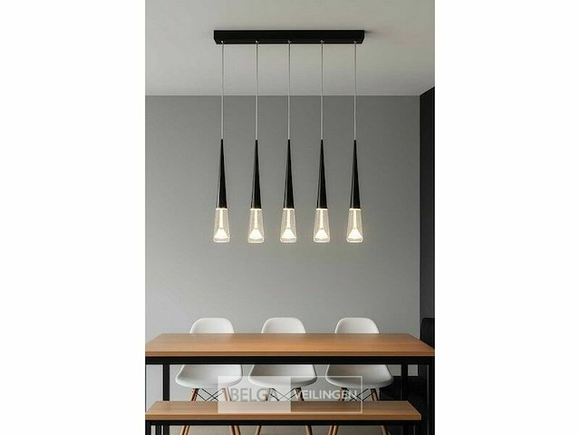 Led hanglamp – b043/5 – 3000k – warm wit – 600 mm – in hoogte verstelbaar – zilver - afbeelding 5 van  5