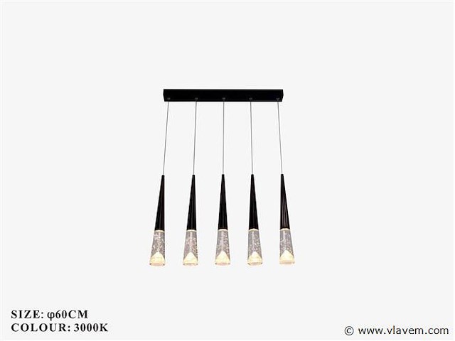 Led hanglamp – b043/5 – 3000k – warm wit - afbeelding 3 van  4