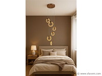 Led hanglamp – b052/6 – 3000k – warm wit – ø350 mm – in hoogte verstelbaar – zilver - afbeelding 3 van  3