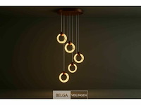 Led hanglamp – b052/6 – 3000k – warm wit – ø350 mm – in hoogte verstelbaar – zilver - afbeelding 1 van  4