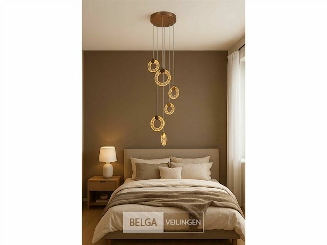 Led hanglamp – b052/6 – 3000k – warm wit – ø350 mm – in hoogte verstelbaar – zilver - afbeelding 4 van  4