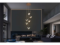 Led hanglamp – b053/6 – 3000k – warm wit – ø350 mm – in hoogte verstelbaar – zilver - afbeelding 1 van  3