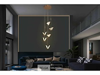 Led hanglamp – b053/6 – 3000k – warm wit – ø350 mm – in hoogte verstelbaar – zilver - afbeelding 1 van  4