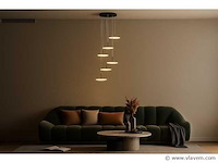 Led hanglamp . b060/6 . 3000k . warm wit . ø350 mm . in hoogte verstelbaar . zilver - afbeelding 2 van  4