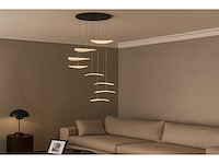 Led hanglamp – b060/8 – 3000k – warm wit – ø400 mm – in hoogte verstelbaar – zilver - afbeelding 1 van  3