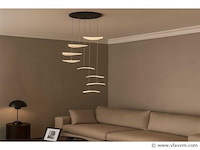 Led hanglamp – b060/8 – 3000k – warm wit – ø400 mm – in hoogte verstelbaar – zilver - afbeelding 1 van  3