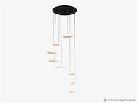 Led hanglamp – b060/8 – 3000k – warm wit – ø400 mm – in hoogte verstelbaar – zilver - afbeelding 3 van  3