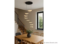 Led hanglamp . b060/8 . 3000k . warm wit . ø400 mm . in hoogte verstelbaar . zilver - afbeelding 2 van  3