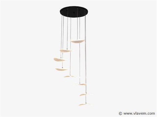 Led hanglamp . b060/8 . 3000k . warm wit . ø400 mm . in hoogte verstelbaar . zilver - afbeelding 3 van  3