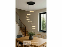 Led hanglamp – b060/8 – 3000k – warm wit – ø400 mm – in hoogte verstelbaar – zilver - afbeelding 3 van  4