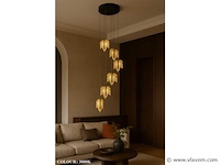 Led hanglamp – b063/6 – 3000k – warm wit – ø350 mm – in hoogte verstelbaar – zilver - afbeelding 3 van  5