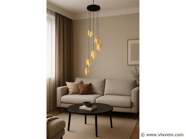 Led hanglamp . b063/6 . 3000k . warm wit . ø350 mm . in hoogte verstelbaar . zilver - afbeelding 2 van  5