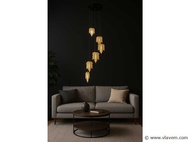Led hanglamp – b063/6 – 3000k – warm wit – ø350 mm – in hoogte verstelbaar – zilver - afbeelding 4 van  5