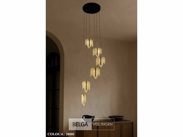 Led hanglamp – b063/6 – 3000k – warm wit – ø350 mm – in hoogte verstelbaar – zilver - afbeelding 1 van  6