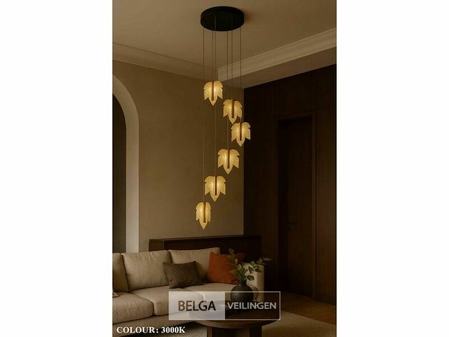 Led hanglamp – b063/6 – 3000k – warm wit – ø350 mm – in hoogte verstelbaar – zilver - afbeelding 4 van  6