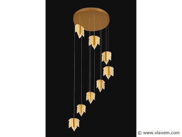 Led hanglamp . b063/8 . 3000k . warm wit . ø400 mm . in hoogte verstelbaar . zilver - afbeelding 3 van  4