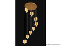 Led hanglamp . b063/8 . 3000k . warm wit . ø400 mm . in hoogte verstelbaar . zilver - afbeelding 3 van  4