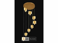 Led hanglamp – b063/8 – 3000k – warm wit – ø400 mm – in hoogte verstelbaar – zilver - afbeelding 4 van  5