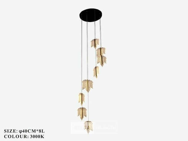 Led hanglamp – b063/8 – 3000k – warm wit – ø400 mm – in hoogte verstelbaar – zilver - afbeelding 5 van  5