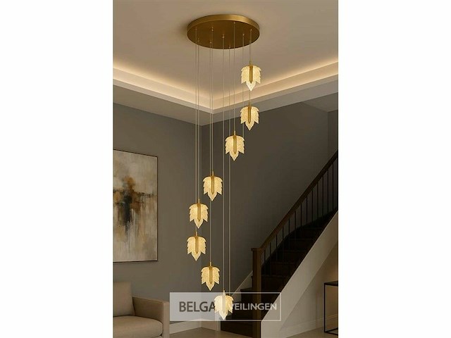 Led hanglamp – b063/8 – 3000k – warm wit – ø400 mm – in hoogte verstelbaar – zilver - afbeelding 3 van  5