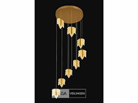 Led hanglamp – b063/8 – 3000k – warm wit – ø400 mm – in hoogte verstelbaar – zilver - afbeelding 4 van  5