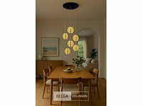 Led hanglamp – b067/5 – 3000k – warm wit – ø350 mm – in hoogte verstelbaar – zilver - afbeelding 4 van  5