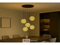 Led hanglamp – b067/5 – 3000k – warm wit – ø350 mm – in hoogte verstelbaar – zilver - afbeelding 1 van  5