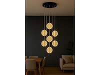 Led hanglamp – b067/7 – 3000k – warm wit – ø400 mm – in hoogte verstelbaar – zilver - afbeelding 1 van  2