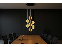 Led hanglamp – b067/7 – 3000k – warm wit – ø400 mm – in hoogte verstelbaar – zilver - afbeelding 1 van  4