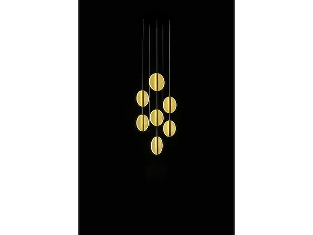 Led hanglamp – b067/7 – 3000k – warm wit – ø400 mm – in hoogte verstelbaar – zilver - afbeelding 3 van  4