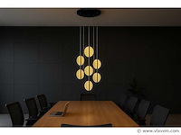 Led hanglamp – b067/7 – 3000k – warm wit – ø400 mm – in hoogte verstelbaar – zilver - afbeelding 1 van  4