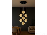 Led hanglamp – b067/7 – 3000k – warm wit – ø400 mm – in hoogte verstelbaar – zilver - afbeelding 2 van  4