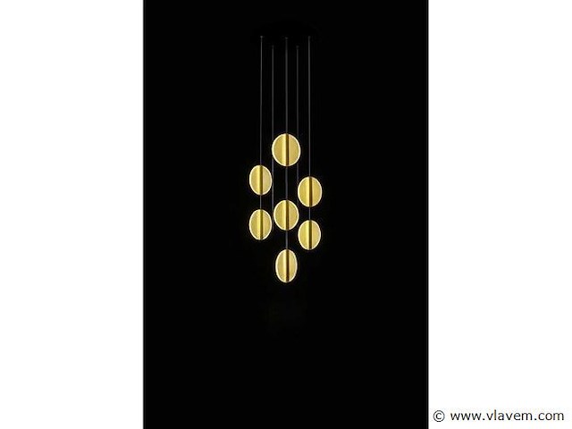Led hanglamp – b067/7 – 3000k – warm wit – ø400 mm – in hoogte verstelbaar – zilver - afbeelding 3 van  4