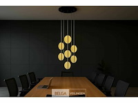 Led hanglamp – b067/7 – 3000k – warm wit – ø400 mm – in hoogte verstelbaar – zilver - afbeelding 1 van  5